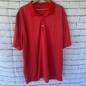 Greg Norman Play Dry Polo Golf Shirt Red XXXL Preowned Big & Tall